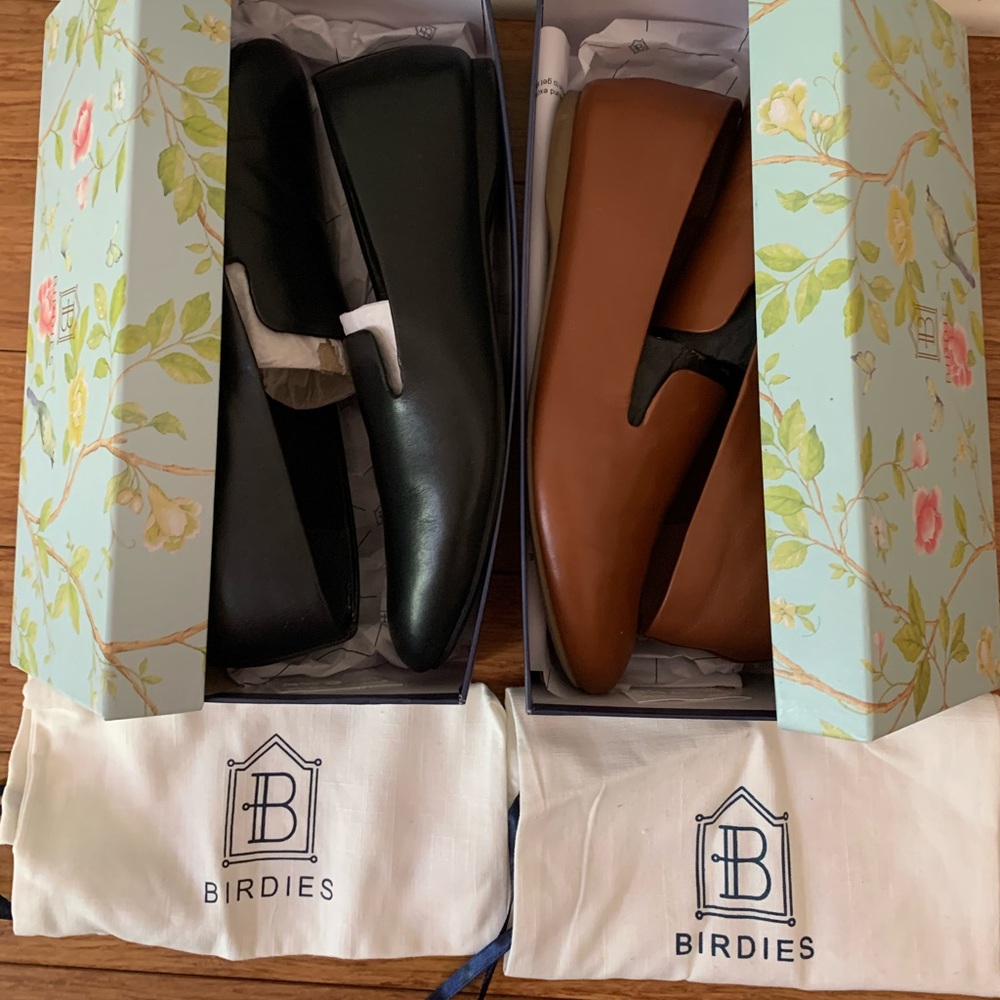 Beautiful Birdies Leather Loafers Size 9